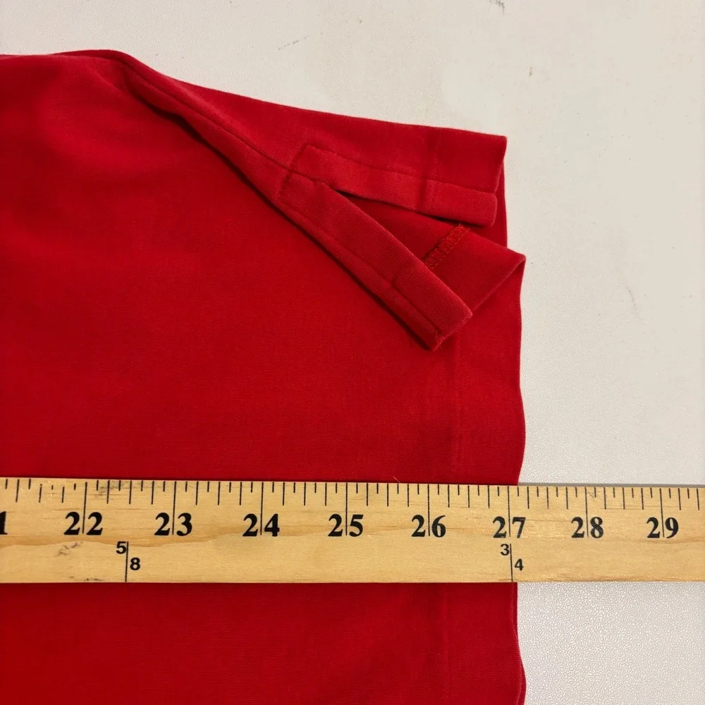 Polo Ralph Lauren Polo Shirt Mens L Red Classic Fit Short Sleeve Blue Pony Logo